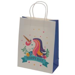 GAEM Пакет подарочный M (бумага 120г/м2, блок 12шт), L21,5 W10 H28 см, 3в.