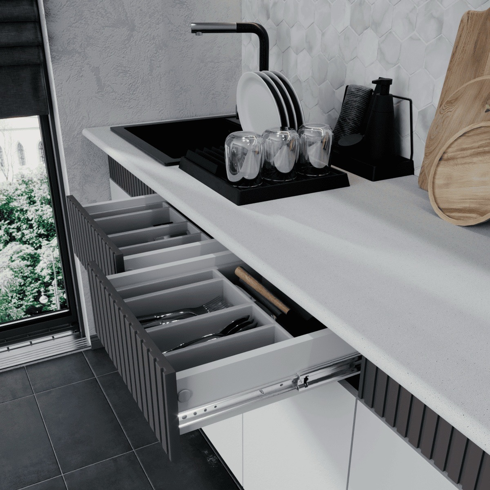 Кухня «София» Графит / Бланж 200 см