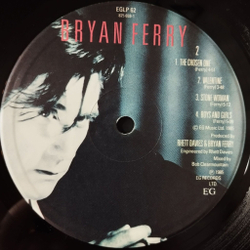 Винтажная виниловая пластинка LP Bryan Ferry Boys And Girls (UK 1985) Stone Woman