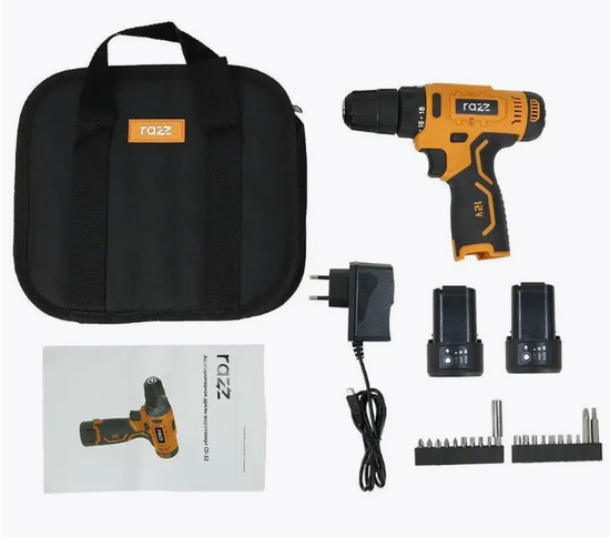 Аккумуляторный шуруповерт "RAZZ" CD-12