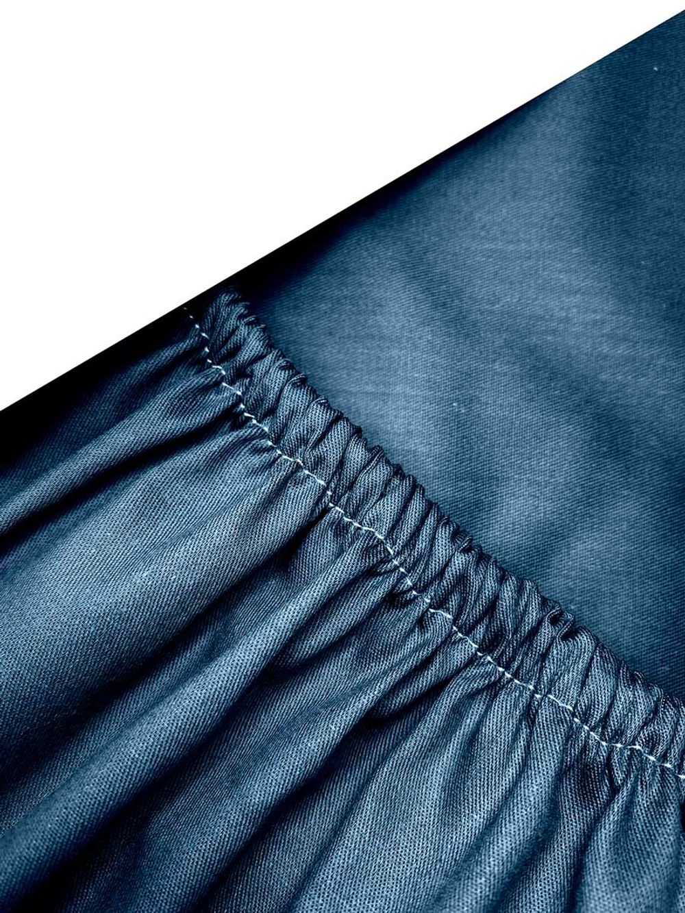 Постельное белье Milky Garden "Azul" евро   наволочки 50х70 2шт Простынь на резинке 180х200 см  Пододеяльник 200х215 см