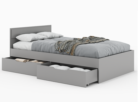 Кровать МОНАКО-2 2000-1200 /2032*780*1236/ дуб канадский / маренго