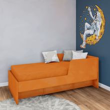 Кровать 160х80 с бортиком и велюровым наматрасником (терракот)