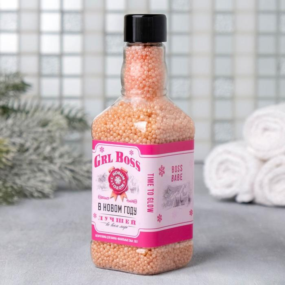 Соляной жемчуг для ванны с ванильным ароматом GRL BOSS - 190 гр.