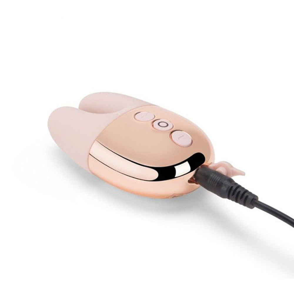 Пудровый вибратор с ушками 8,4см Le Wand Double Vibe LW-035-RG