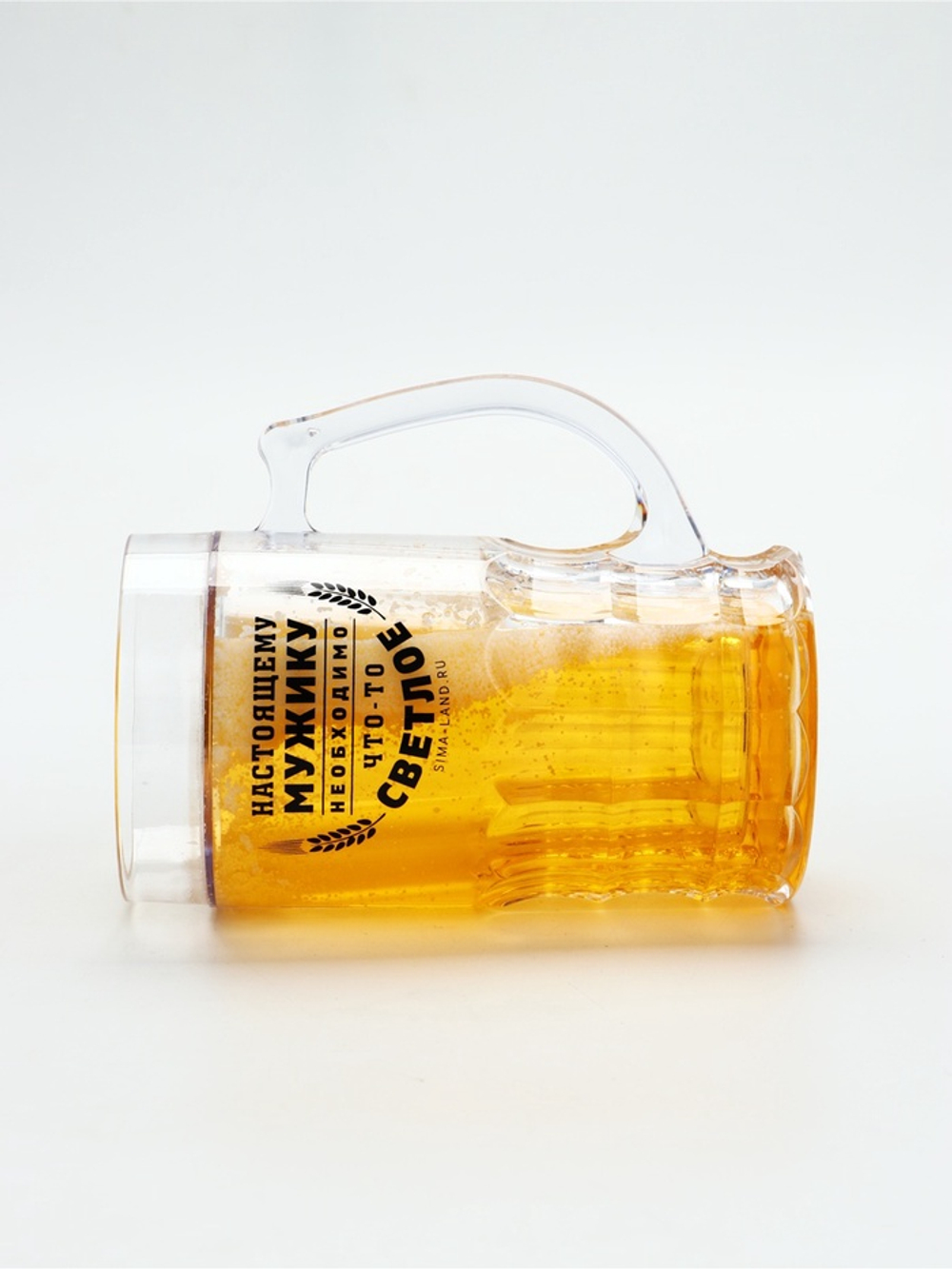 Кружка пивная охлаждающая «Настоящему мужику», 420 мл, пластик