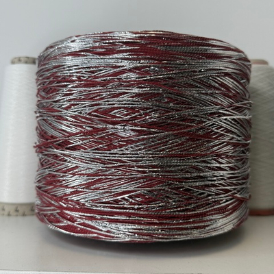 VAMP - Luxury Production by Ri.go.; 90% хлопок, 8% фольга, 2% п/л; 200м/100гр; col.6012, цвет: бордово-красный в серебре