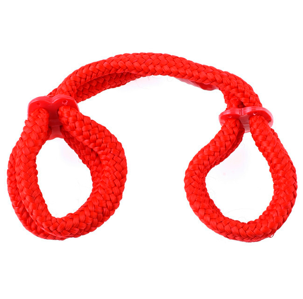 Фиксаторы Silk Rope Love Cuffs в стиле "Японский шелк" красные (Цвет: красный)