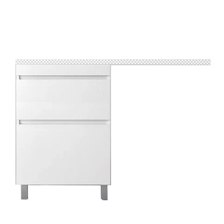 Тумба напольная "Даллас ЛЕОН 120", Люкс белая, PLUS