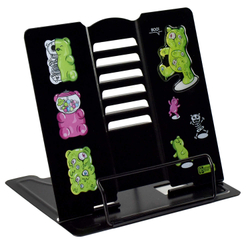 Подставка для книг и учебников, 19х20х15.5 см, окрашенный чёрный металл, УФ-печать, стикер с полноцветной запечаткой