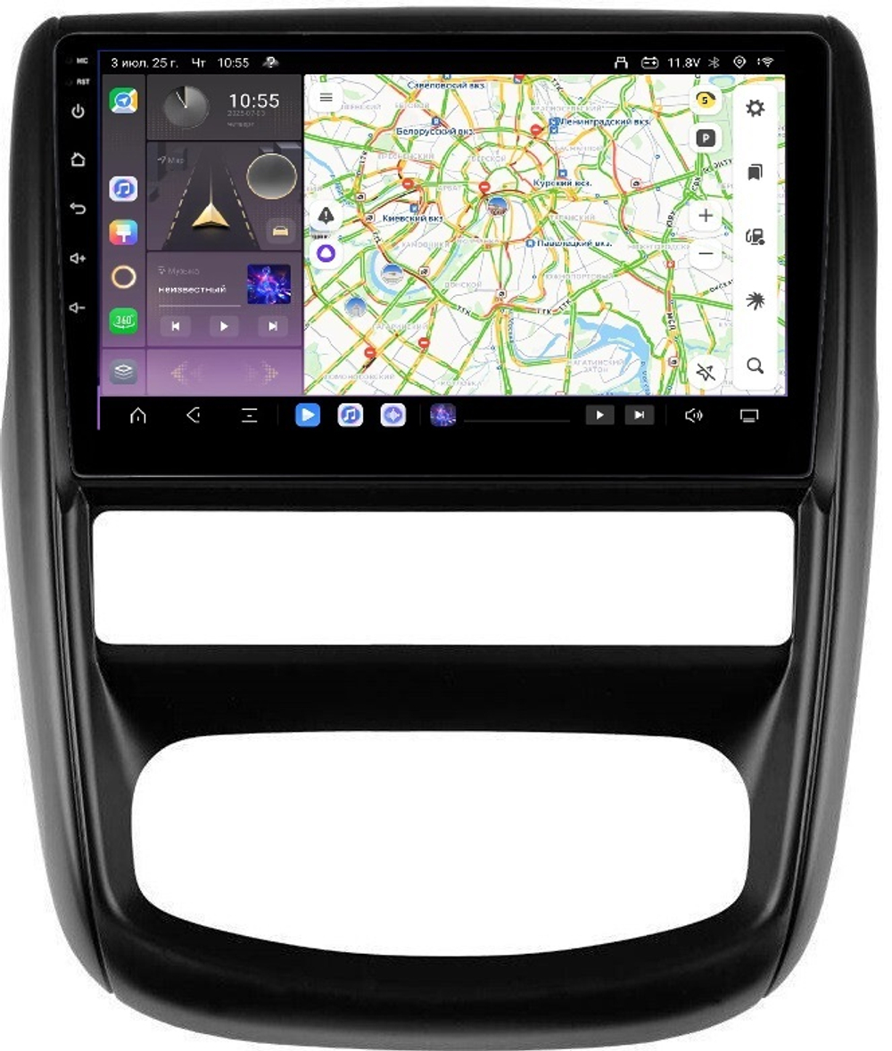 Магнитола для Renault Duster 2010-2015, Nissan Terrano 2014+ - Carmedia OL-9995 QLed, Android 13, TS20, CarPlay, SIM-слот