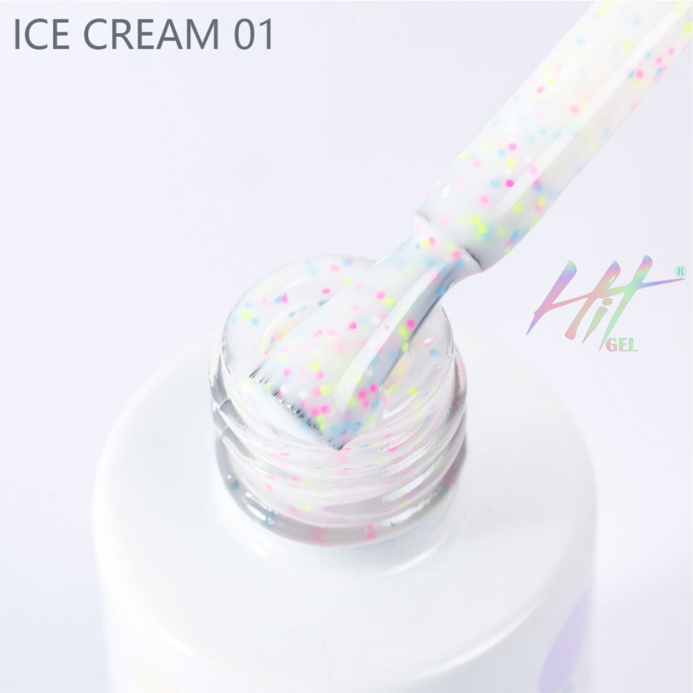 Гель-лак ТМ "HIT gel" №01 Ice cream, 9 мл