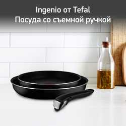 Набор сковород Tefal Ingenio BLACK 5 3 предмета 24/28см 04238840