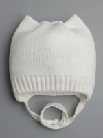 Шапка для девочки с ушками осенняя