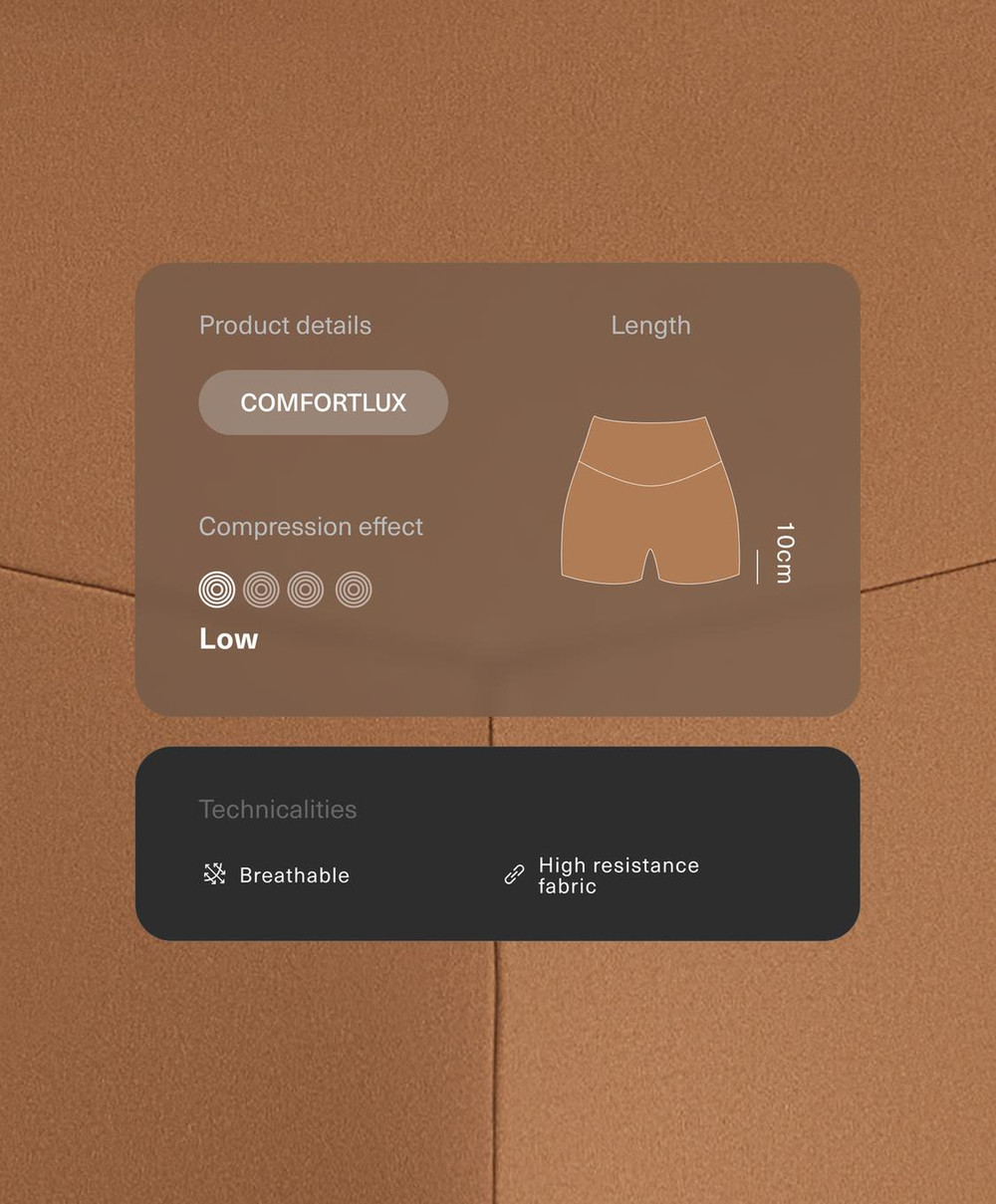 OYSHO Велосипедки Comfortlux с высокой посадкой длиной 10 см, тоффи