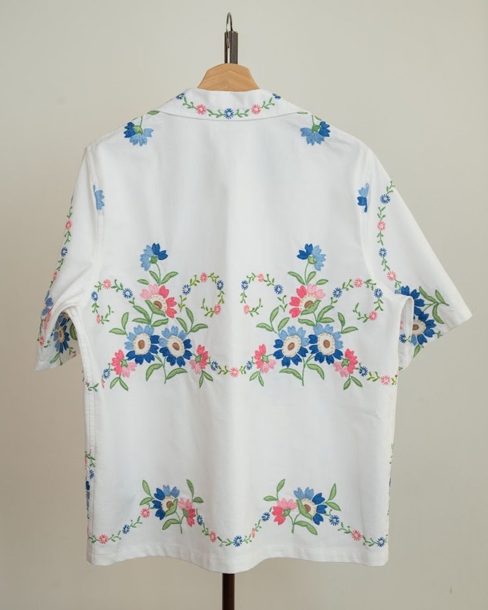 Рубашка Soeurs Полностью Расшитая Цветами белая