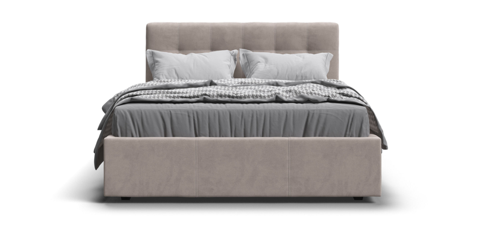 Белла Кровать+ПМ 140*200 Велюр Монолит латте