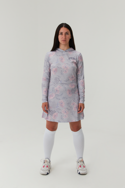 Платье спортивное с капюшоном "Цветы"