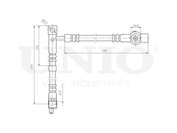 Шланг тормозной передний левый UNIO BRH-10075