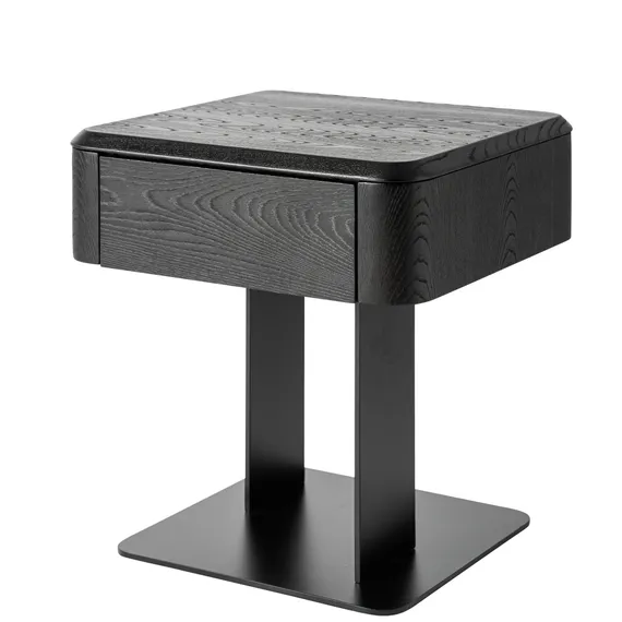 Прикроватная тумбочка с ящиком Caiza черная