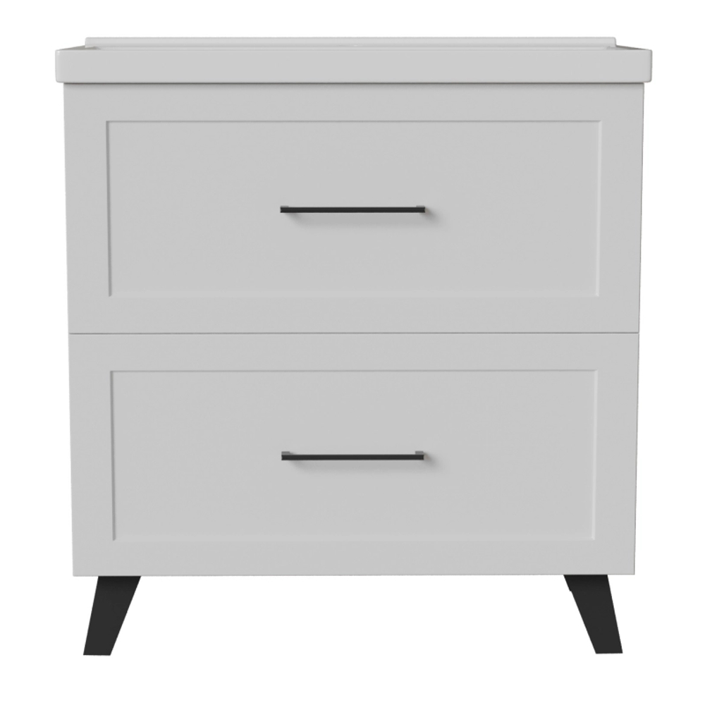 Тумба с раковиной РИФ-80 2 ящика белый