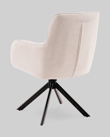 Стул обеденный Edme крутящийся, кремовый