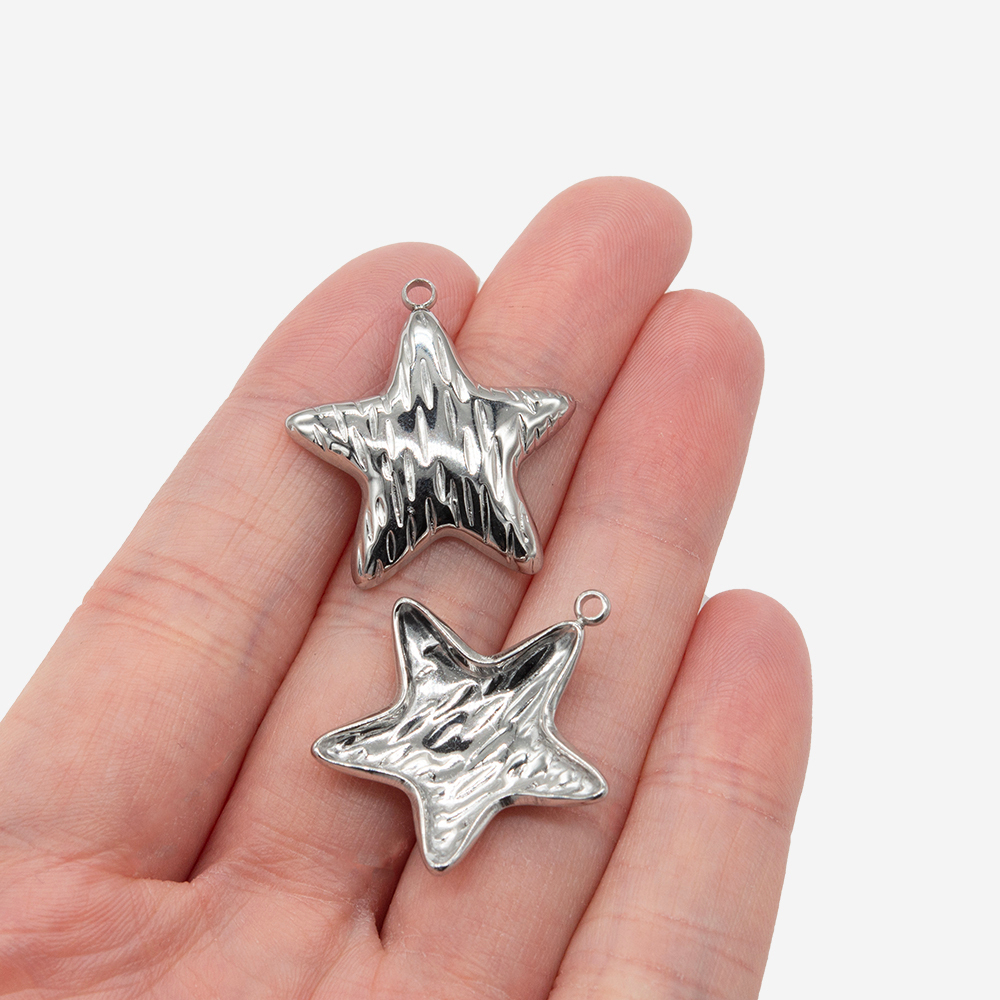 Подвеска "Звездочка" 25*23,5мм, сталь без покрытия