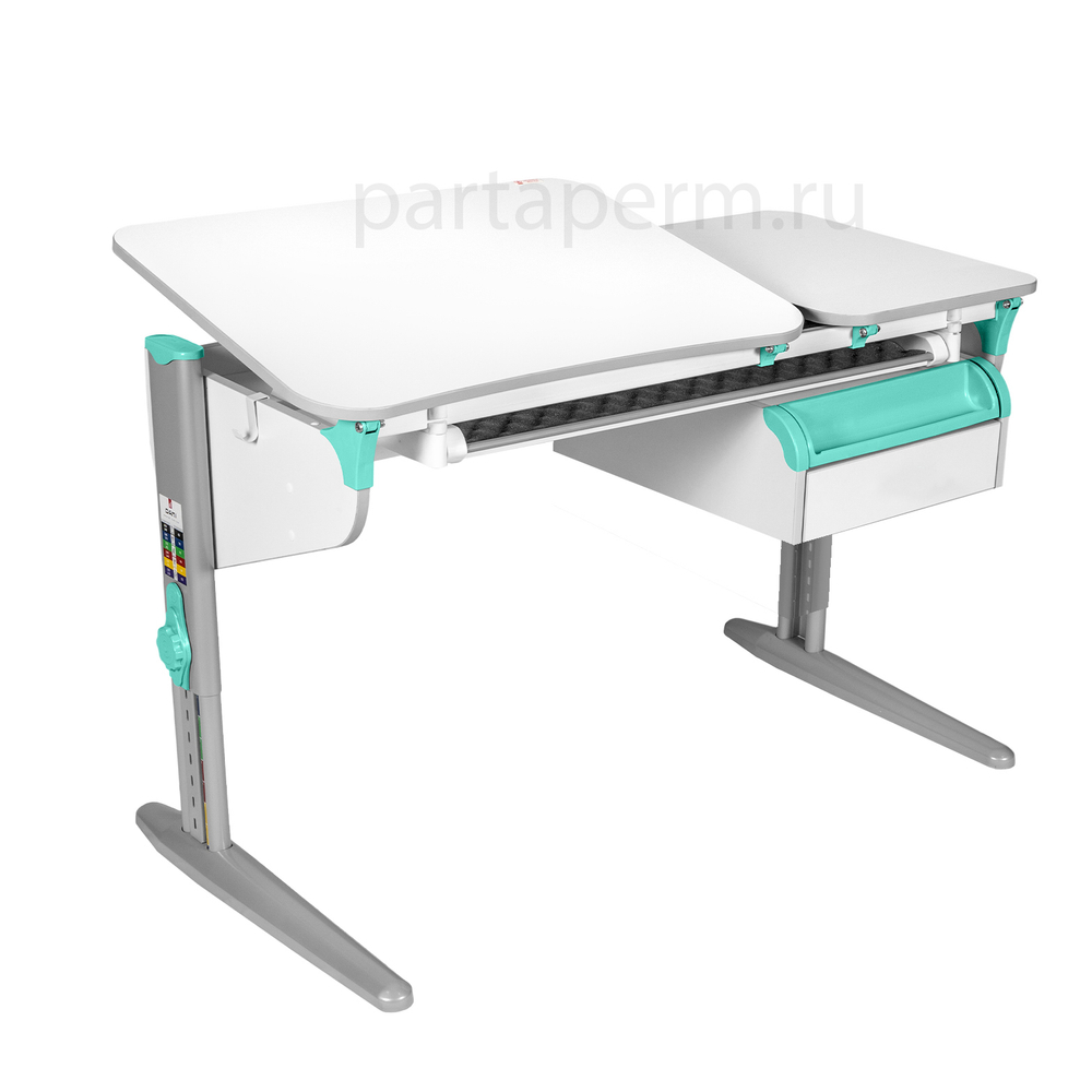 Растущая парта Дэми СУТ 45 с лотком и тумбой ТСН.04 (1200×565 мм)