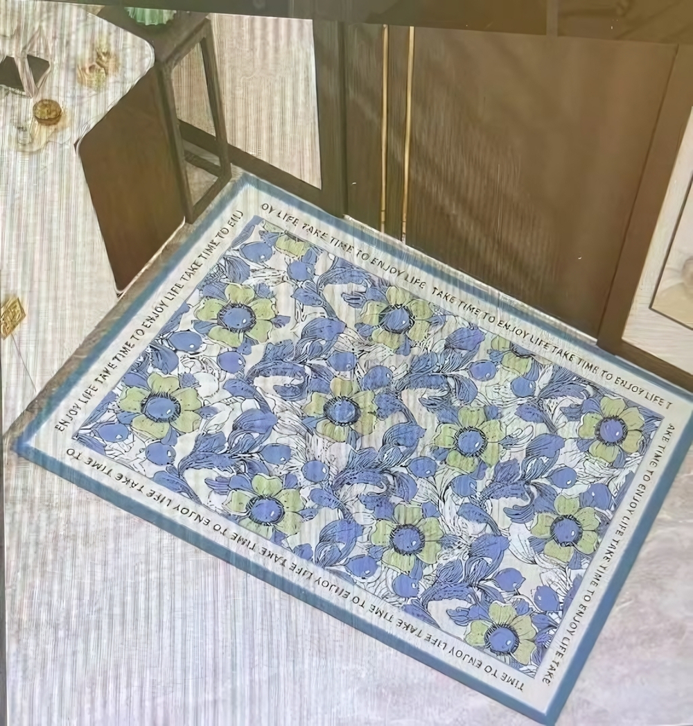 Коврик для ванной 38*58"Цветы»