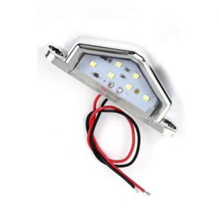 Подсветка номерного знака Белая 6 LED 12-24v 76мм Хром 3W,2835Led,300Lm (кт4шт) C2R #PZD-06 (12-24V)