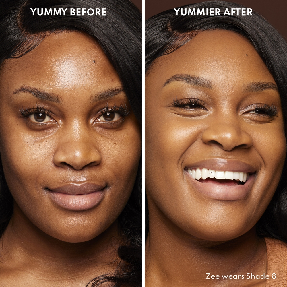 Danessa Myricks Beauty Yummy Skin Blurring Balm Powder - Компактное кремовое тональное основание оттенок 8 - Tan to Dark with Warm Undertones, 18 g