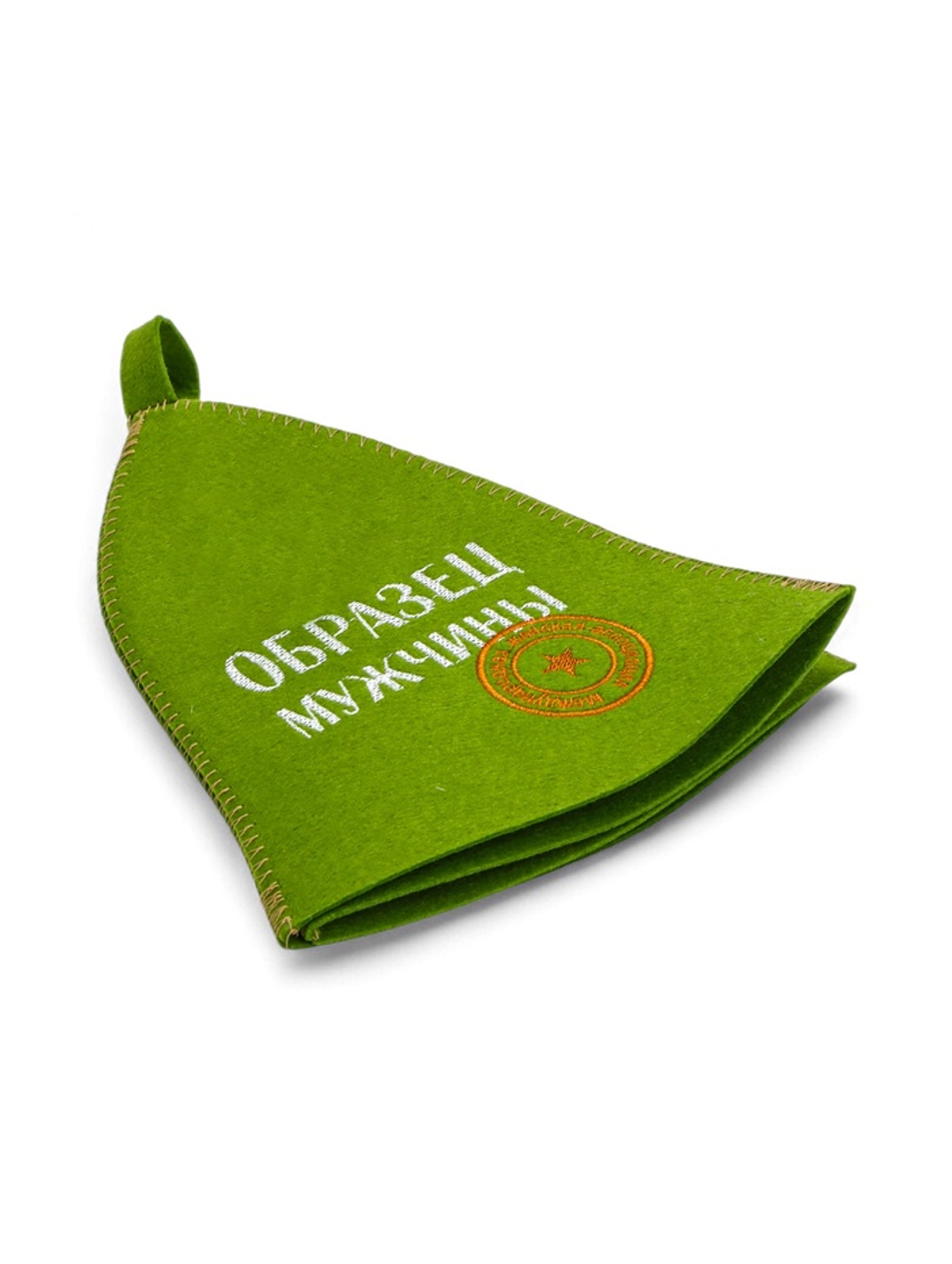 Шапка для бани и сауны «Образец мужчины», полушерсть, зелёная