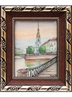 Картина акварелью "Виды СПб" Лопухова