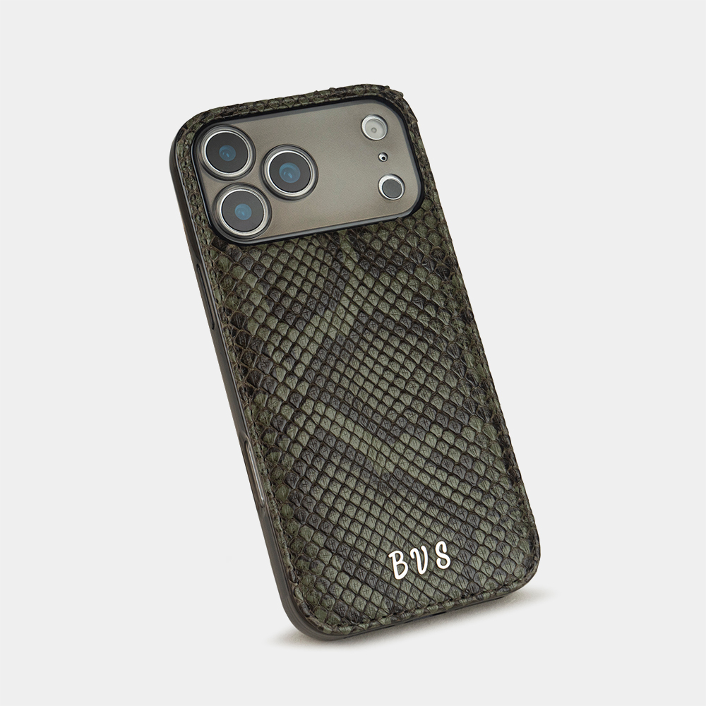 Чехол-накладка для iPhone 17 Pro Max Louis из кожи питона, натурального цвета