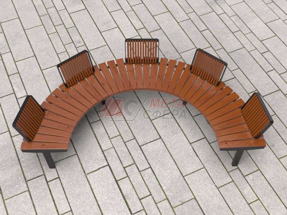 Скамейка Верона радиусная