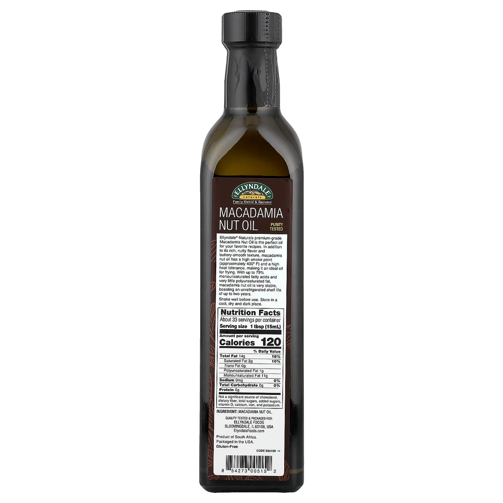 NOW Foods, Ellyndale® Naturals, масло из орехов макадамия, 500 мл (16,9 жидк. унции)