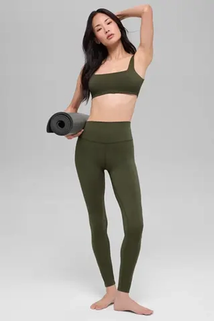 Alo yoga Легинсы с высокой талией Softsculpt High-Waist, оливково-зеленый