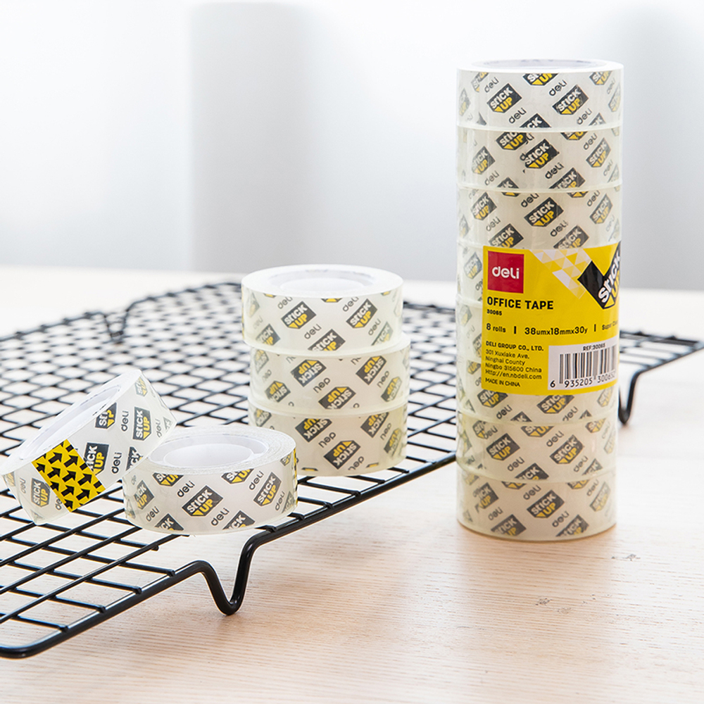 Клейкая лента DELI 18 мм х 30 м, прозрачная