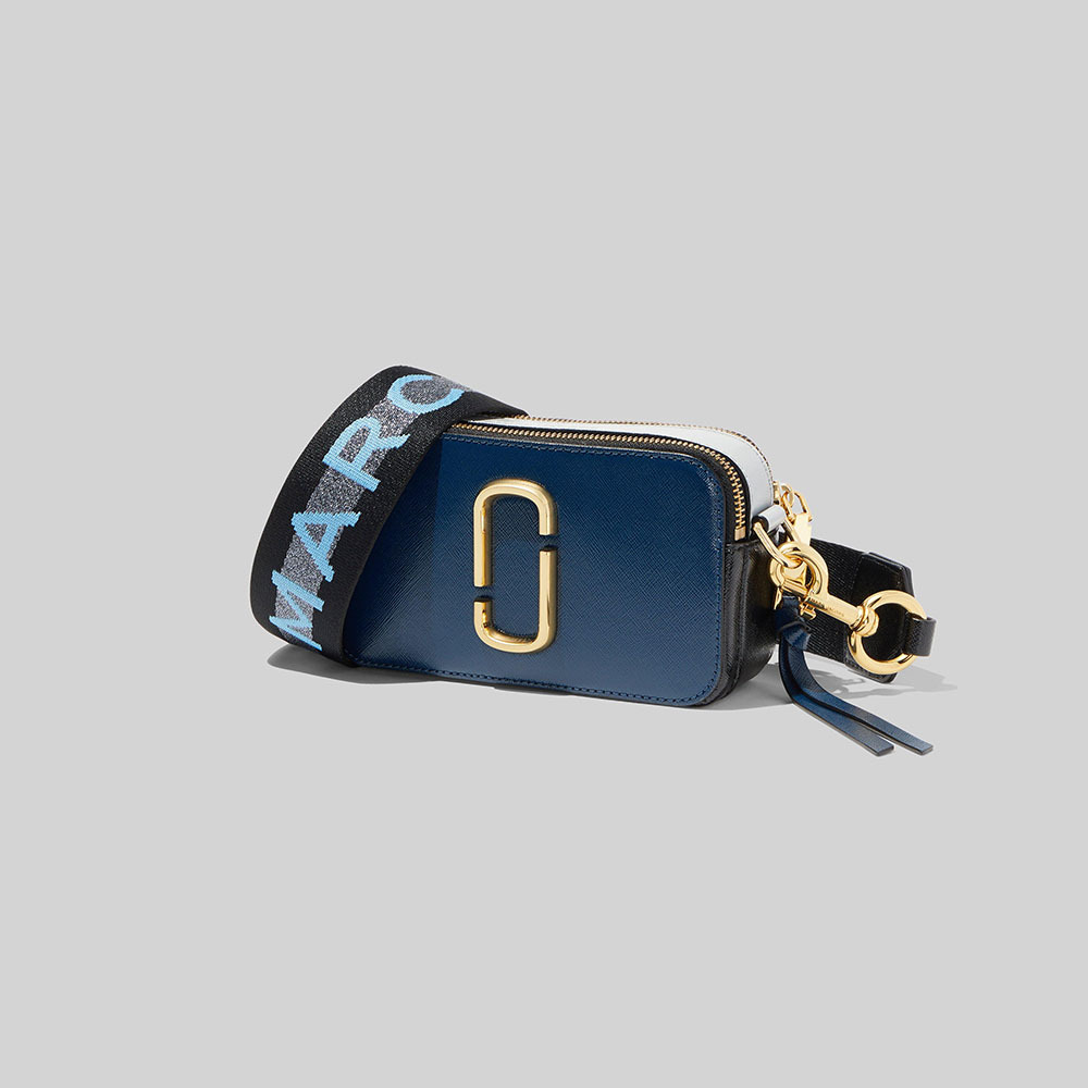СУМКА MARC JACOBS LOGO STRAP SNAPSHOT NEW BLUE SEA MULTI
