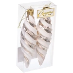 Ёлочные игрушки «Таинственное очарование» Сосульки 10 см (набор 2шт), шампань