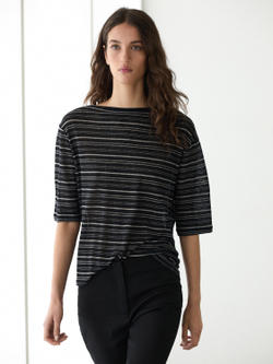 Massimo Dutti Трикотажная футболка, черный