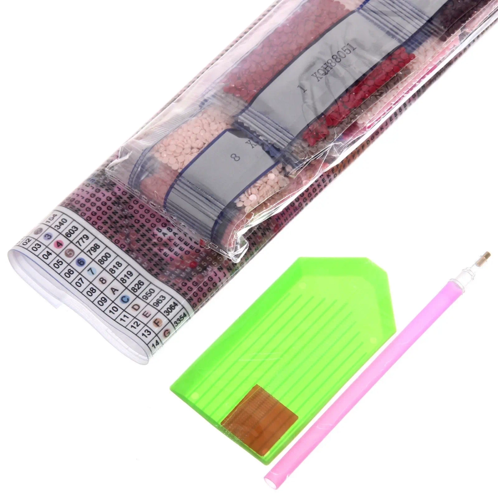 Алмазная мозаика в рулоне 30*40см полная выкладка «DIAMOND», Яркий пейзаж