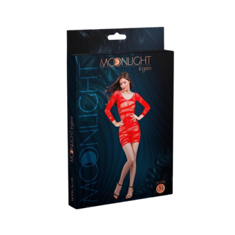 Соблазнительное платье из сетки с длинными рукавами Moonlight (model 04)