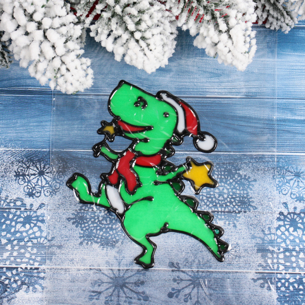 Наклейка на стекло «Дракон со звездой» 15*20 см