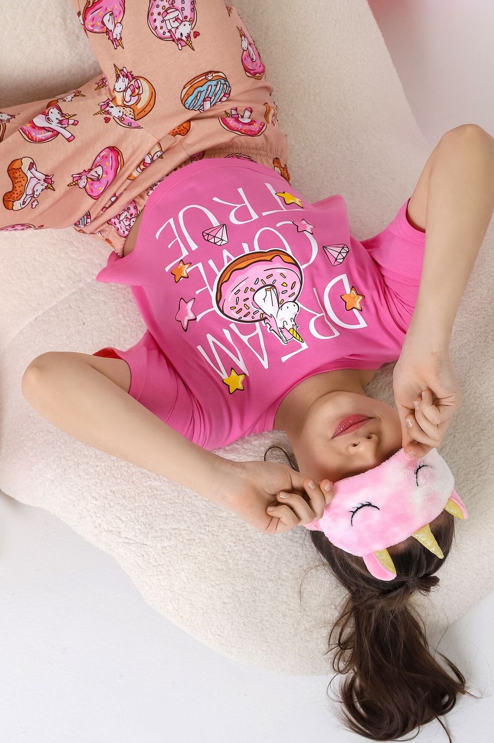 Пижама для девочки Единопончик-2 Виотекс РОЗОВО-ПЕРСИКОВЫЙ