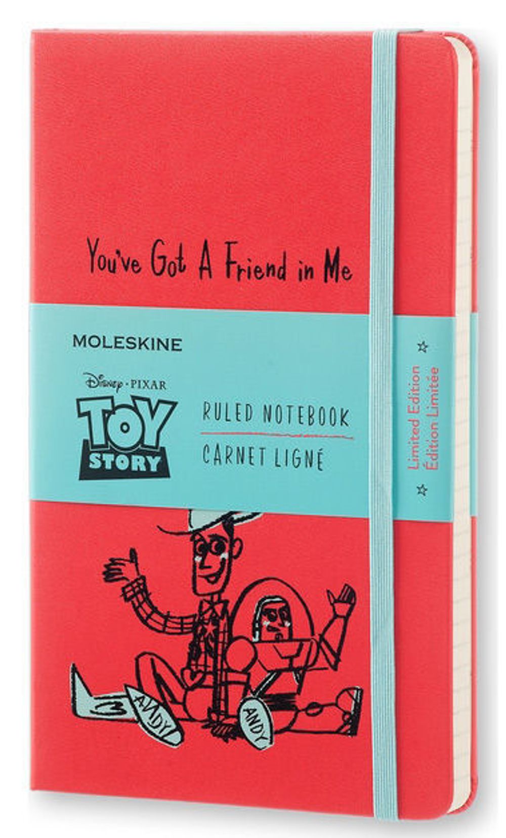 Блокнот Moleskine Limited ToyStory Large 130х210мм 240стр линейка красный (LETSQP060)