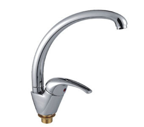 Смеситель для кухни 40к F4129-2 FRAP б/отв бок.ручка (выс.пов. излив, п/гайку, хром, силумин)