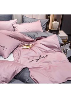 Постельное белье Сказка "Люкс/Люкс" евро Наволочка 50х70 см 2 шт Простынь на резинке 180х200 см Пододеяльник 200х215 см, перкаль