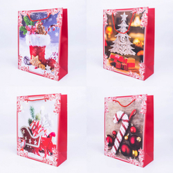 Сумка лам.31*40*12см Новый год ассорти