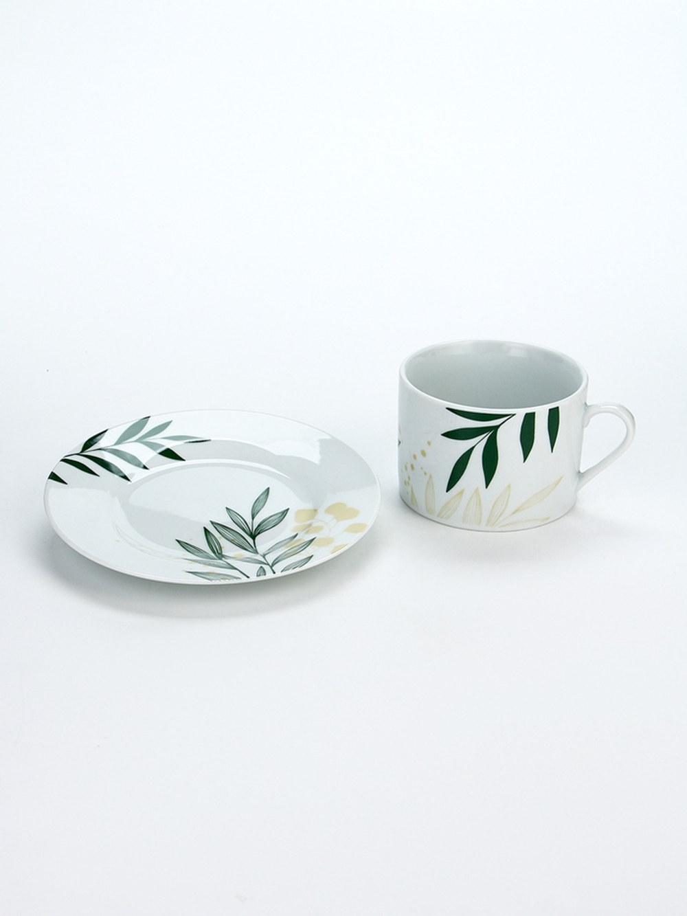 Чайная пара керамическая «Листья», 200 мл